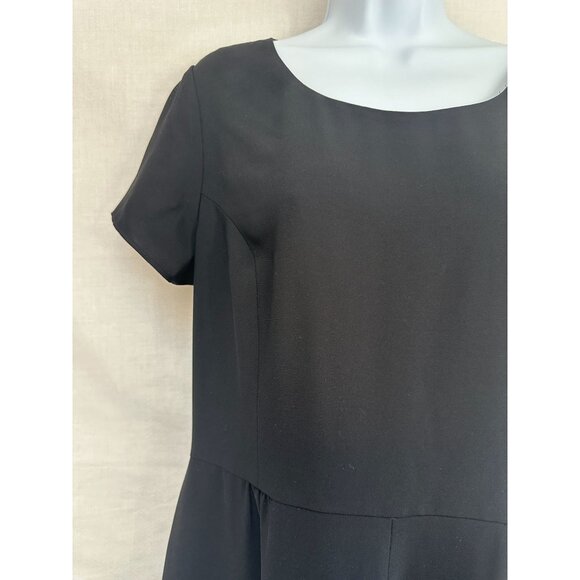 Pendleton Little Black Short Sleeve Dress Size 12 with Pleats NEW - Picture 2 of 12